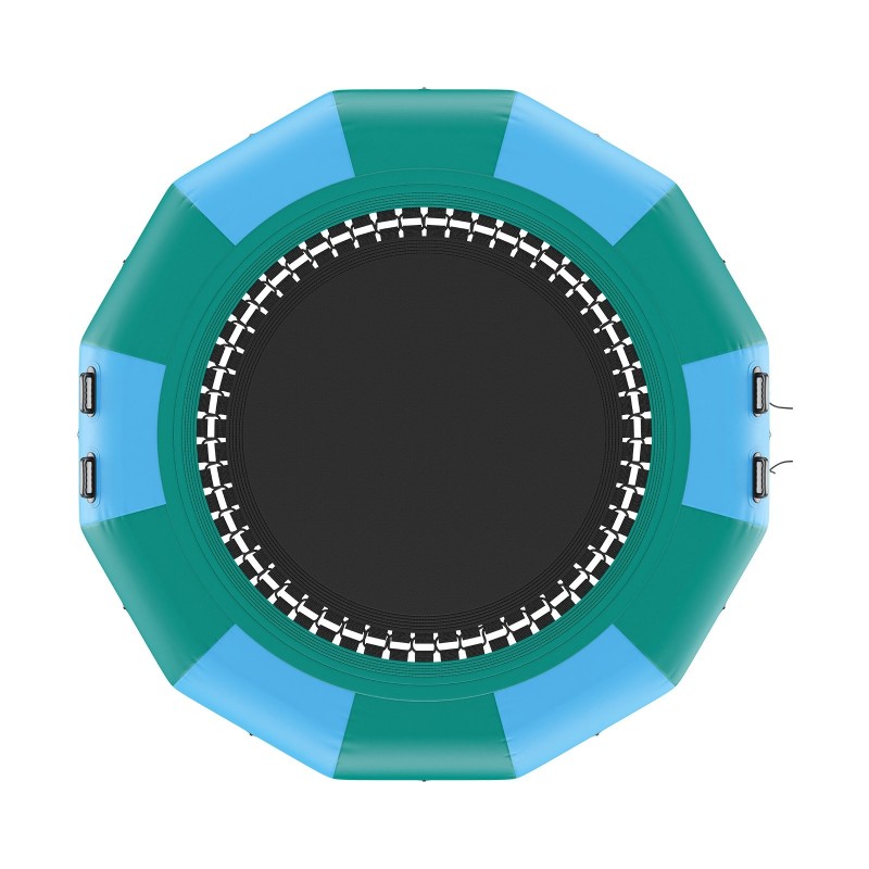 Ilmatäytteinen vesitrampoliini PVC-kangas 3,67-metrinen kolmiportaisella tikkaalla ja sähköpumpulla