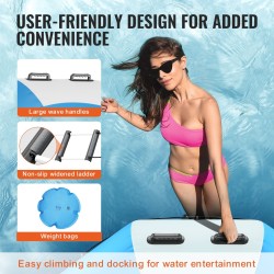 Täytettävä vesitrampoliini 6.5-jalkaa PVC-kangas 3-portainen tikas sähköpumpulla