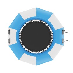 Täytettävä vesitrampoliini 6.5-jalkaa PVC-kangas 3-portainen tikas sähköpumpulla