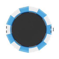 Kelluva vesitrampoliini 4,7 m paksu PVC-kangas 600 W ilmapumpulla kolmiaskeliset tikkaat