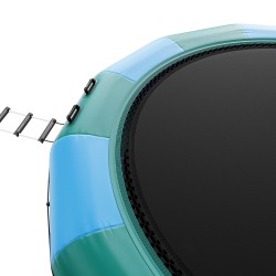 Ilmatäytteinen vesitrampoliini 4 7 m paksu PVC kangas 3 portaiset tikkaat 600W sähköpumppu