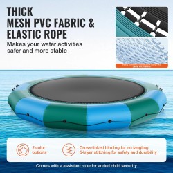 Ilmatäytteinen vesitrampoliini 4,7 m paksu PVC-kangas 3-portaiset tikkaat 600W sähköpumppu