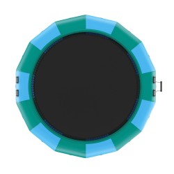Ilmatäytteinen vesitrampoliini 4,7 m paksu PVC-kangas 3-portaiset tikkaat 600W sähköpumppu