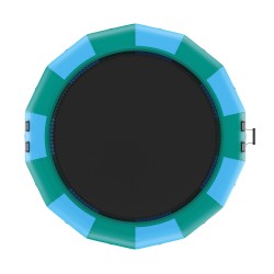 Ilmatäytteinen vesitrampoliini 4,7 m paksu PVC-kangas 3-portaiset tikkaat 600W sähköpumppu