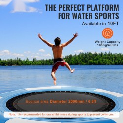 Ilmatäytteinen vesitrampoliini 10 jalan paksu PVC-kangas sisältää 3-portaiset tikkaat ja sähköilmapumpun