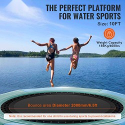 Ilmatäytteinen vesitrampoliini 3100 mm paksu PVC-kangas kannettava 600W ilmapumpulla 3-askelmaisilla tikkailla