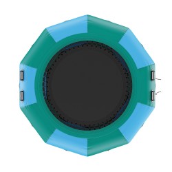 Ilmatäytteinen vesitrampoliini 3100 mm paksu PVC-kangas kannettava 600W ilmapumpulla 3-askelmaisilla tikkailla