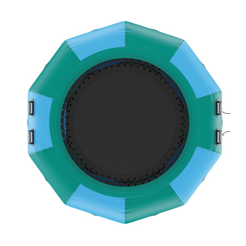 Ilmatäytteinen vesitrampoliini 3100 mm paksu PVC-kangas kannettava 600W ilmapumpulla 3-askelmaisilla tikkailla