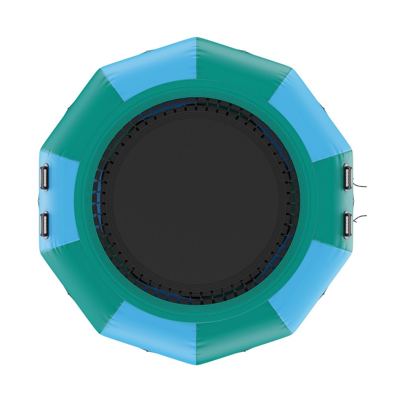 Ilmatäytteinen vesitrampoliini 3100 mm paksu PVC-kangas kannettava 600W ilmapumpulla 3-askelmaisilla tikkailla