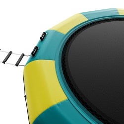 Kelluva vesitrampoliini 4 15 m paksusta PVC kankaasta kolmiportaiset tikkaat sähköpumpulla