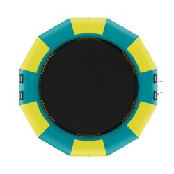 Kelluva vesitrampoliini 4,15 m paksusta PVC-kankaasta kolmiportaiset tikkaat sähköpumpulla