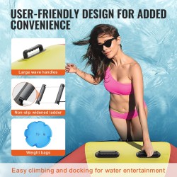 Ilmatäytteinen vesitrampoliini 5,37 metriä PVC-muovi 5-portainen tikas 600 wattin ilmapumppu