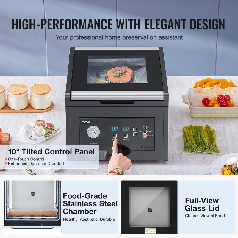 Kammio-tyhjiökuivain 380 watin tyhjiöpumppu tiivistyspituus 290 millimetriä ruostumaton teräs