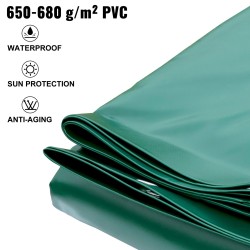 Uima-altaan turvapeite 650–680 g/m² PVC-muovi 3,5 x 6 m vihreä