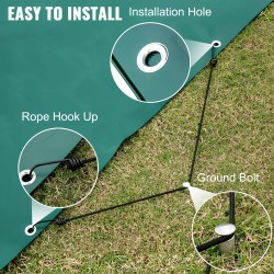 Uima-altaan turvapeite 650–680 g/m² PVC-muovi 3,5 x 6 m vihreä