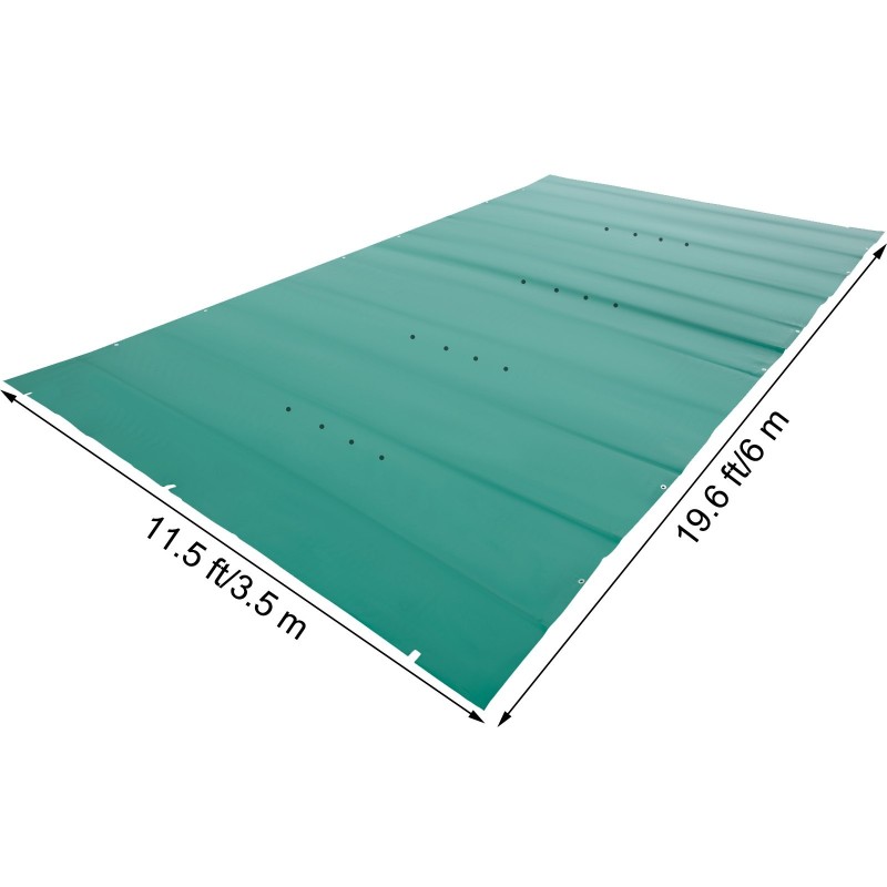 Uima-altaan turvapeite 650–680 g/m² PVC-muovi 3,5 x 6 m vihreä