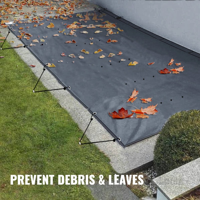 Allaspeite PVC 4x7 m suorakulmainen hiilenharmaa turvapeite