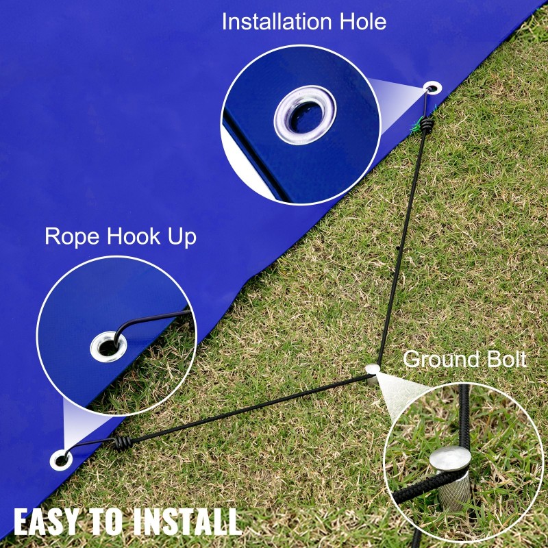 Uima-altaan talviturvapeite PVC 4 x 8 m suorakulmainen