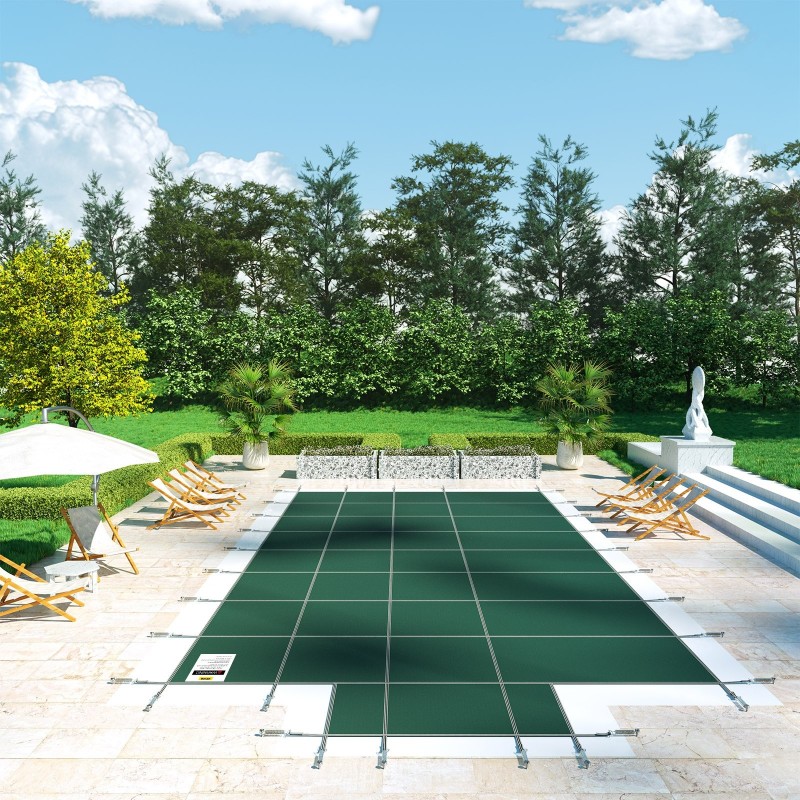 Uima-altaan turvapeite PP-verkkokangas 5,49x10,97 m altaalle 1,2x3,04 m päätyporras talvikäyttöön