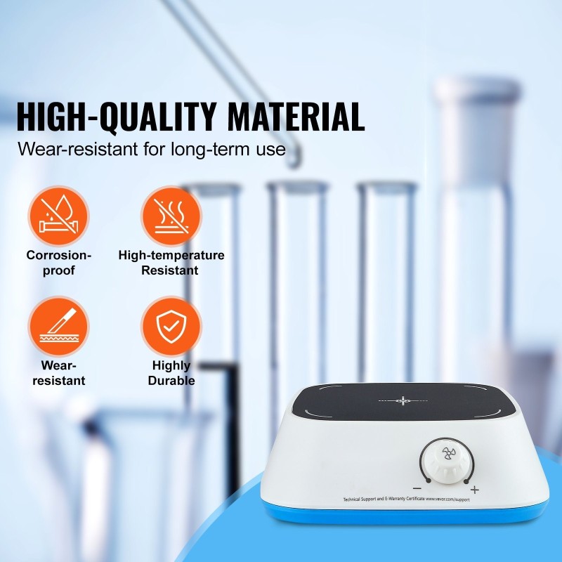 Magneettisekoittaja alumiininen levypinta säädettävä 0–2000 kierrosta minuutissa 3000 millilitraa sekoitustanko mukana