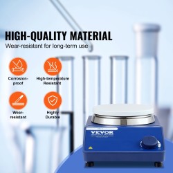 Magneettisekoittaja alumiinisekoituslevyllä 20 litran kapasiteetti 0–1500 kierrosta minuutissa nopeussäätönupilla