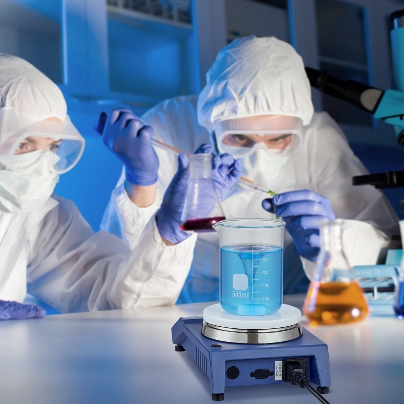 Magneettisekoittaja alumiinisekoituslevyllä 20 litran kapasiteetti 0–1500 kierrosta minuutissa nopeussäätönupilla