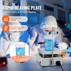 Magneettisekoittaja kuumalevyllä alumiinilevy 3000 ml 380 °C 500 W