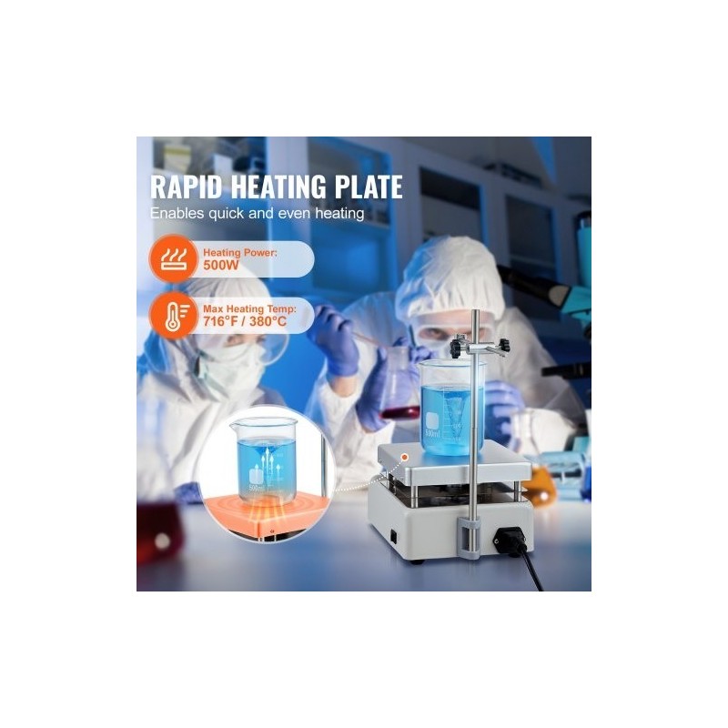 Magneettisekoittaja kuumalevyllä alumiinilevy 3000 ml 380 °C 500 W