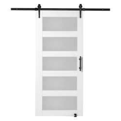 Puulasiliukuovi 1067x2134 mm kuusi huurrettu lasi asennussarja