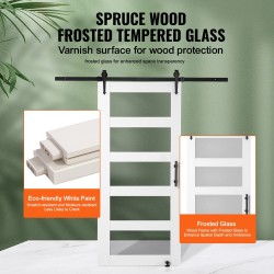 Puulasiliukuovi 1067x2134 mm kuusi huurrettu lasi asennussarja