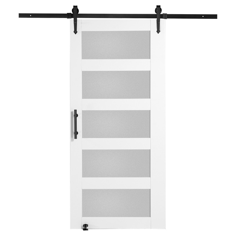 Puulasiliukuovi 1067x2134 mm kuusi huurrettu lasi asennussarja