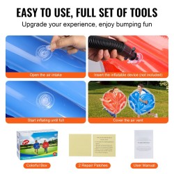 Täytettävät törmäyspallot 2 kpl 0,6 m 0,3 mm PVC lapsille ulkoleikkeihin