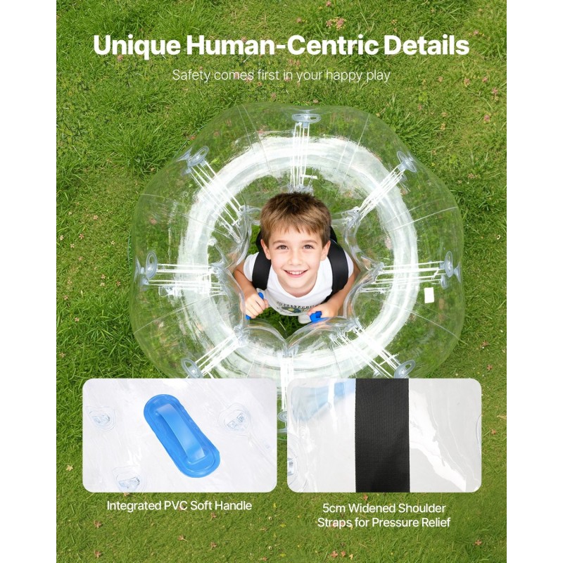 Täytettävät törmäyspallot 2 kpl 0,8 mm PVC halkaisija 1,2 m ulkokäyttöön