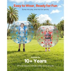 Ilmatäytteiset törmäyspallot 0,8mm PVC 2 kpl 1,2m halkaisija teini-ikäisille ja aikuisille