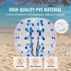 Ilmatäytteinen törmäilypallo PVC 0,8 mm 1,2 m 1 kpl teini-ikäisille ja aikuisille