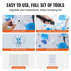 Ilmatäytteinen törmäilypallo PVC 0,8 mm 1,2 m 1 kpl teini-ikäisille ja aikuisille