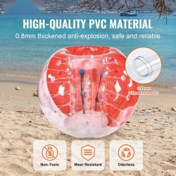 Ilmatäytteinen törmäyspallo 0,8 mm paksu PVC-muovi 1,5 m ulkoleikkeihin teini- ja aikuisille