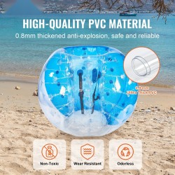 Ilmatäytettävä törmäyspallo 0,8 mm PVC 1 kpl 1,5 m halkaisija ulkokäyttöön