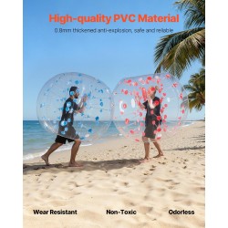 Puhallettavat törmäyspallot 2 kpl 1,5 m 0,8 mm PVC ulkopeleihin