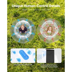 Puhallettavat törmäyspallot 2 kpl 1,5 m 0,8 mm PVC ulkopeleihin