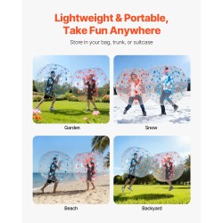 Puhallettavat törmäyspallot 2 kpl 1,5 m 0,8 mm PVC ulkopeleihin