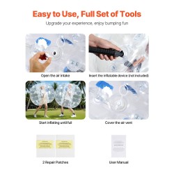 Törmäilypallo 0,8 mm PVC 1 kpl 1,5 m ulkoleikkeihin teiniikäisille ja aikuisille