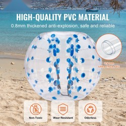 Ilmatäytteinen törmäyspallo PVC 0,8 mm 1,5 m 1 kpl nuorille ja aikuisille