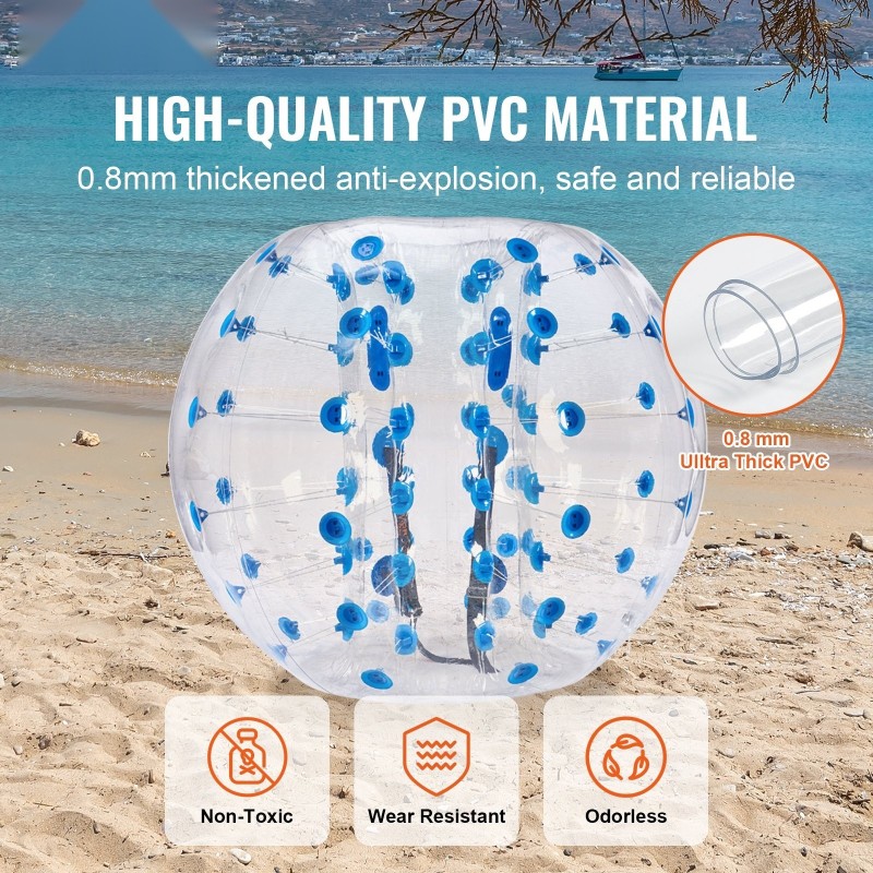 Ilmatäytteinen törmäyspallo PVC 0,8 mm 1,5 m 1 kpl nuorille ja aikuisille