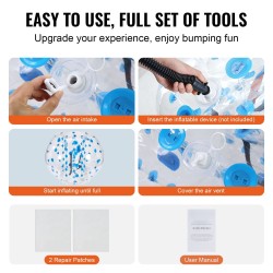 Ilmatäytteinen törmäyspallo PVC 0,8 mm 1,5 m 1 kpl nuorille ja aikuisille