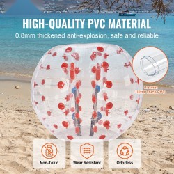 Puhallettava törmäyspallo 1 kpl 1,5 m 0,8 mm PVC-muovi nuorille ja aikuisille