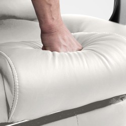 Hierova toimistotuoli keinonahalla ja jalkatuella 7 hierontapisteellä