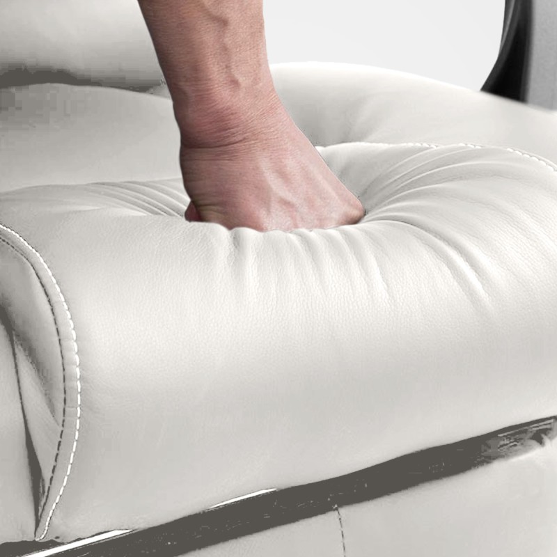 Hierova toimistotuoli keinonahalla ja jalkatuella 7 hierontapisteellä