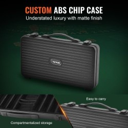 Pokerisetti 300 osaa 14 gramman savi ja muovipelimerkit muovikotelolla kotipeleihin