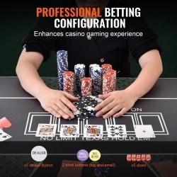 Pokerisetti 300 kappaletta 11,5 gramman kasinotyyliset pelimerkit alumiinisalkulla pelikortit napit nopat